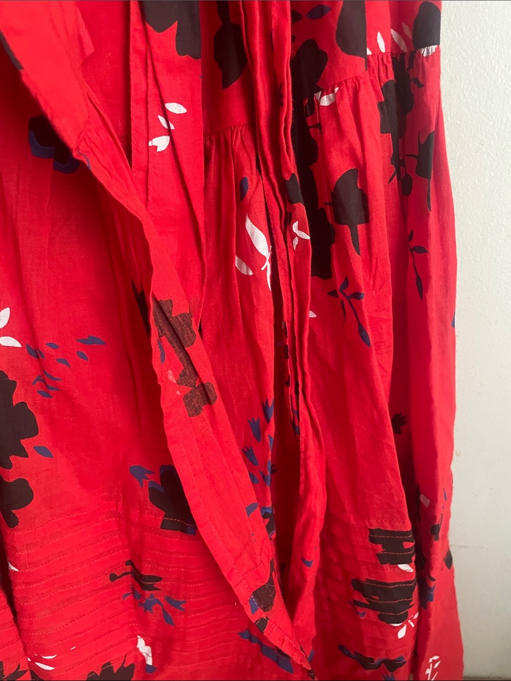 Apiece Apart Amaro Wrap Dress Red Floral - Picture 7 of 14